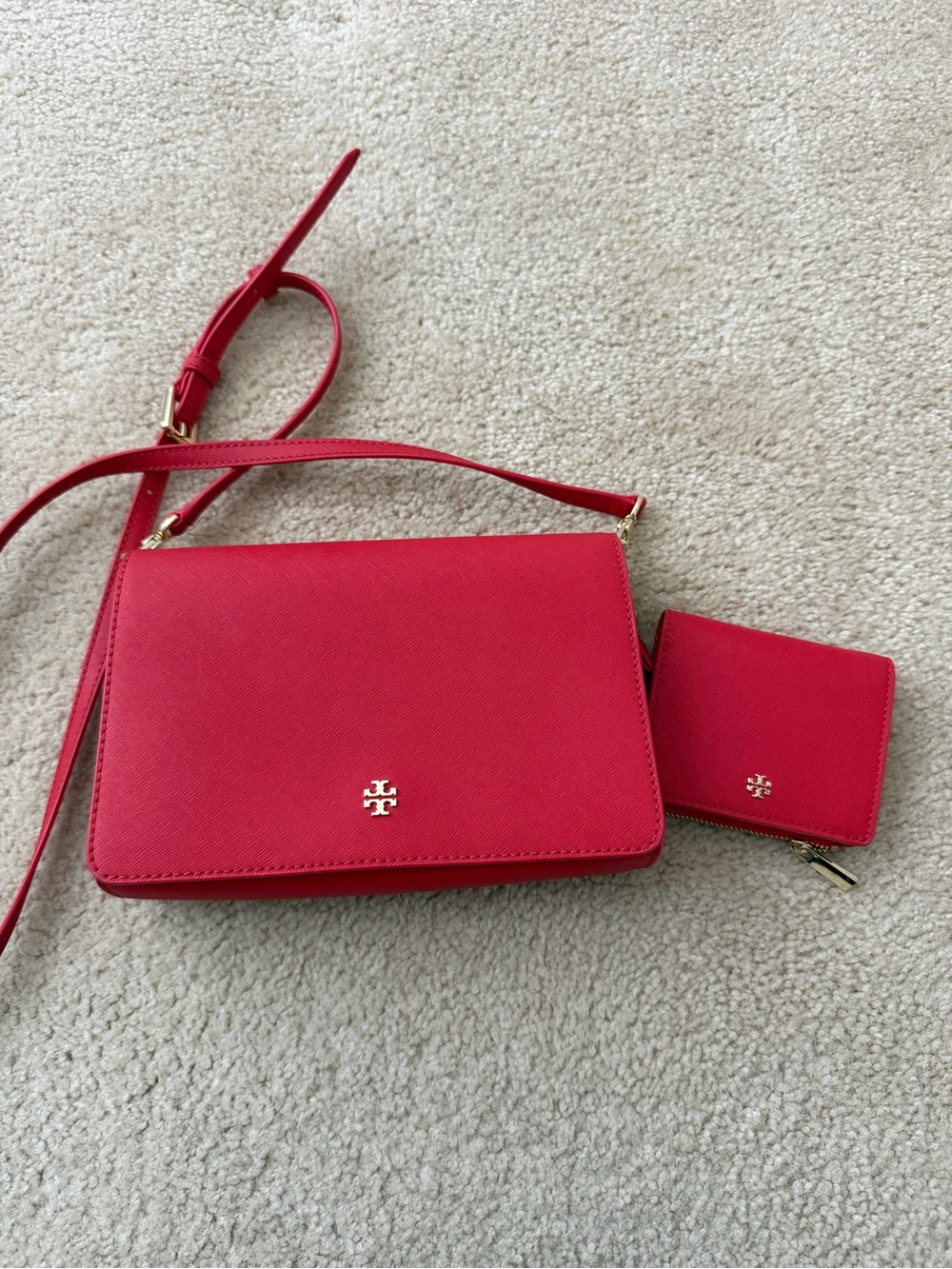 Tory Burch Crossbody Bag with Matching Card Wallet